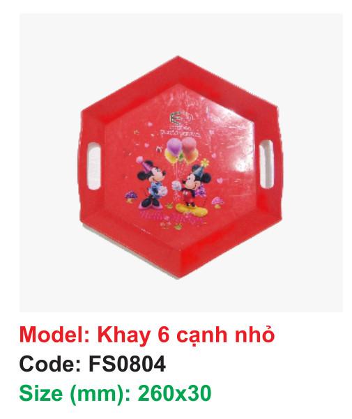 Khay 6 cạnh nhỏ - FS0804 - 26x0.3